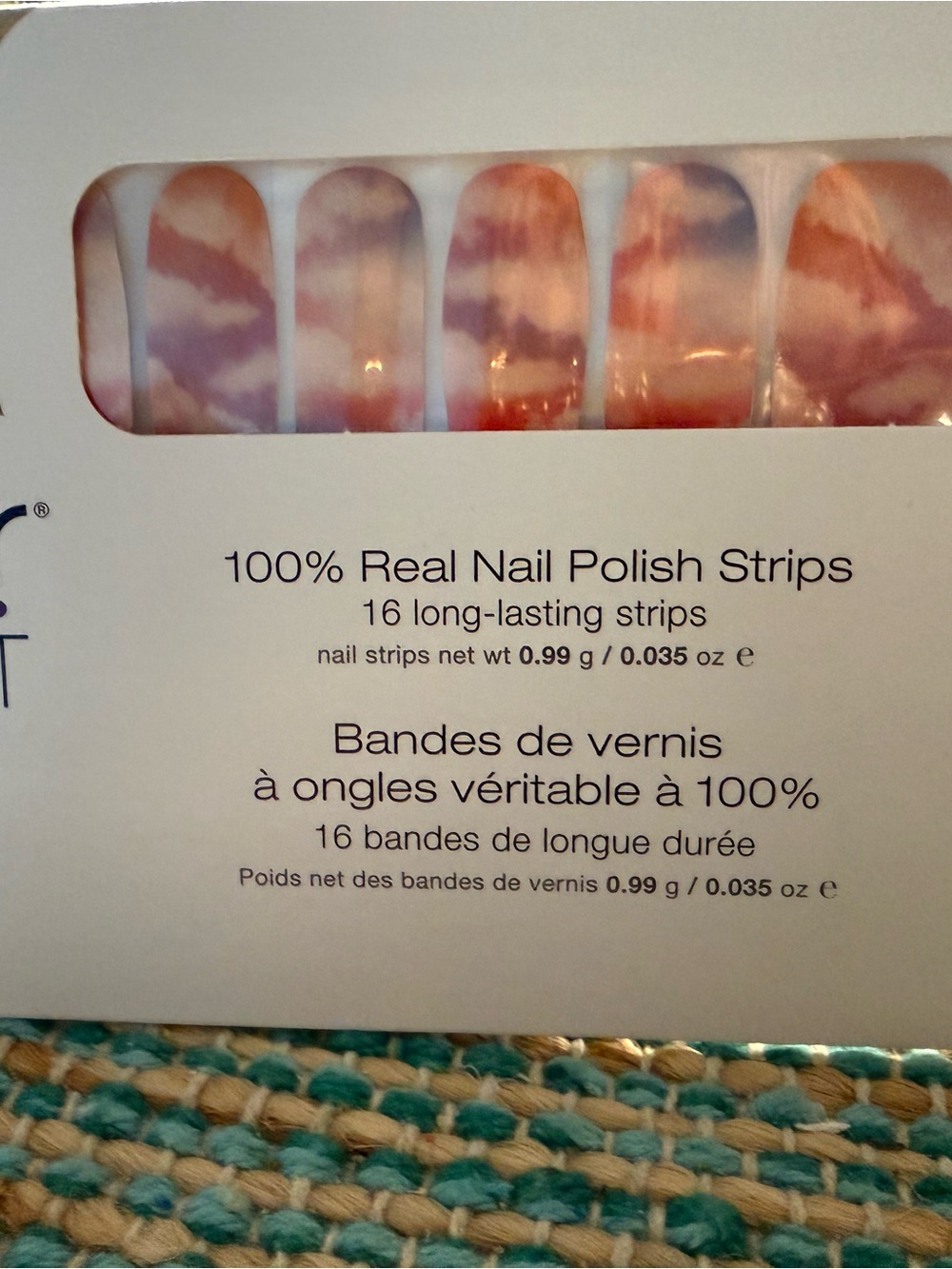🎃🍁🌸Peach & Lavender Cloud Nail Polish Strips